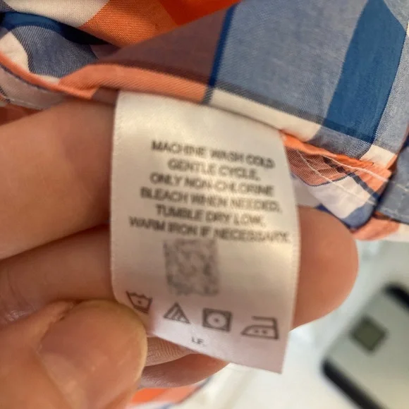 Southern Pines Plaid Shirt Button Down Orange Blue XXL - Picture 5 of 6
